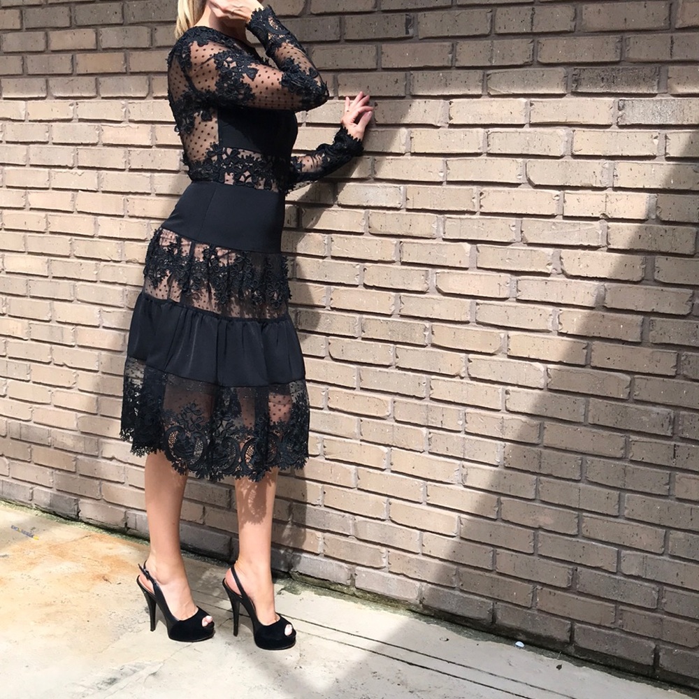 NWT Bronx & Banco “Flamenco” Lace Fit/Flare Dress - Picture 4 of 7